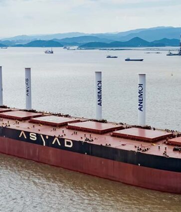 Vale faz seu 1º teste com energia eólica no maior navio mineraleiro do mundo